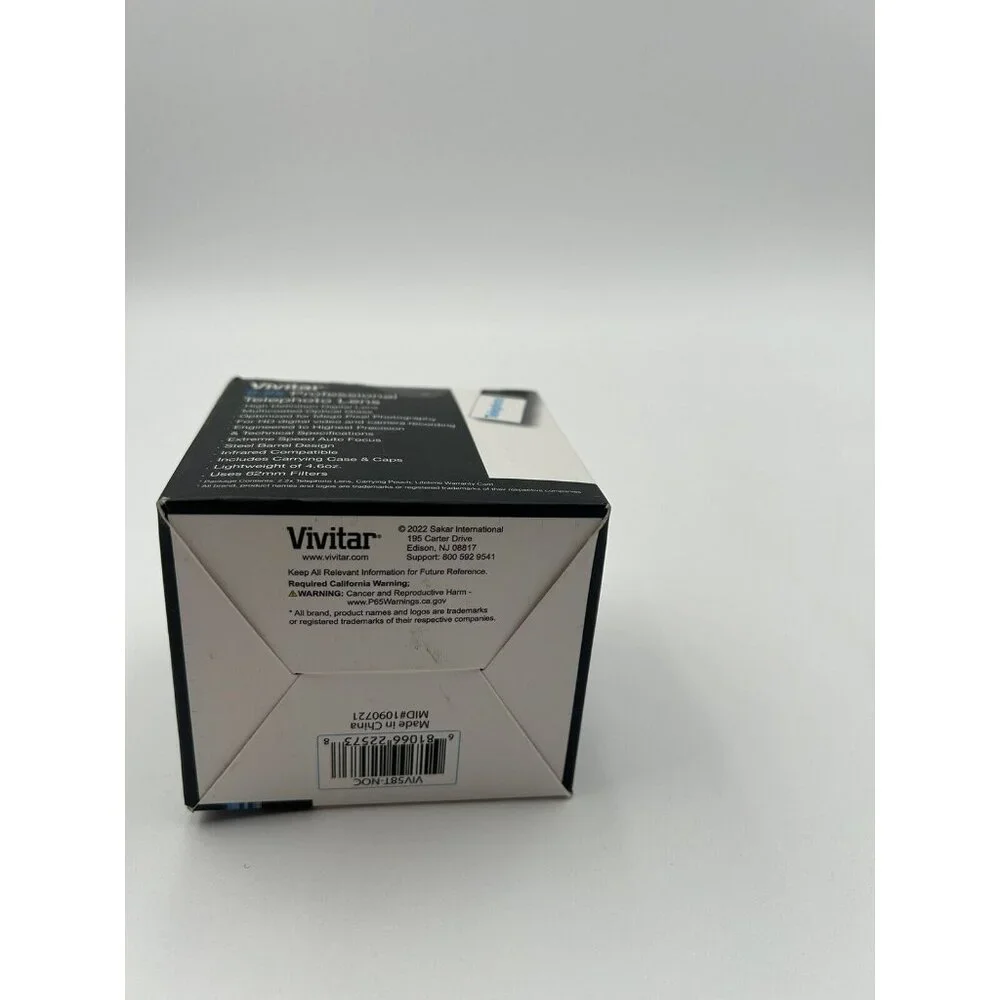 NEW Vivitar Camera Lens 2.2X 58mm Pro Telephoto Lens 58mm HD4 Optics with Case